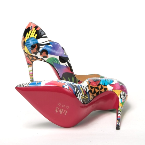 CHRISTIAN LOUBOUTIN Multicolor Hot Chick Patent Sapeaur High Heels - Picture 4 of 8